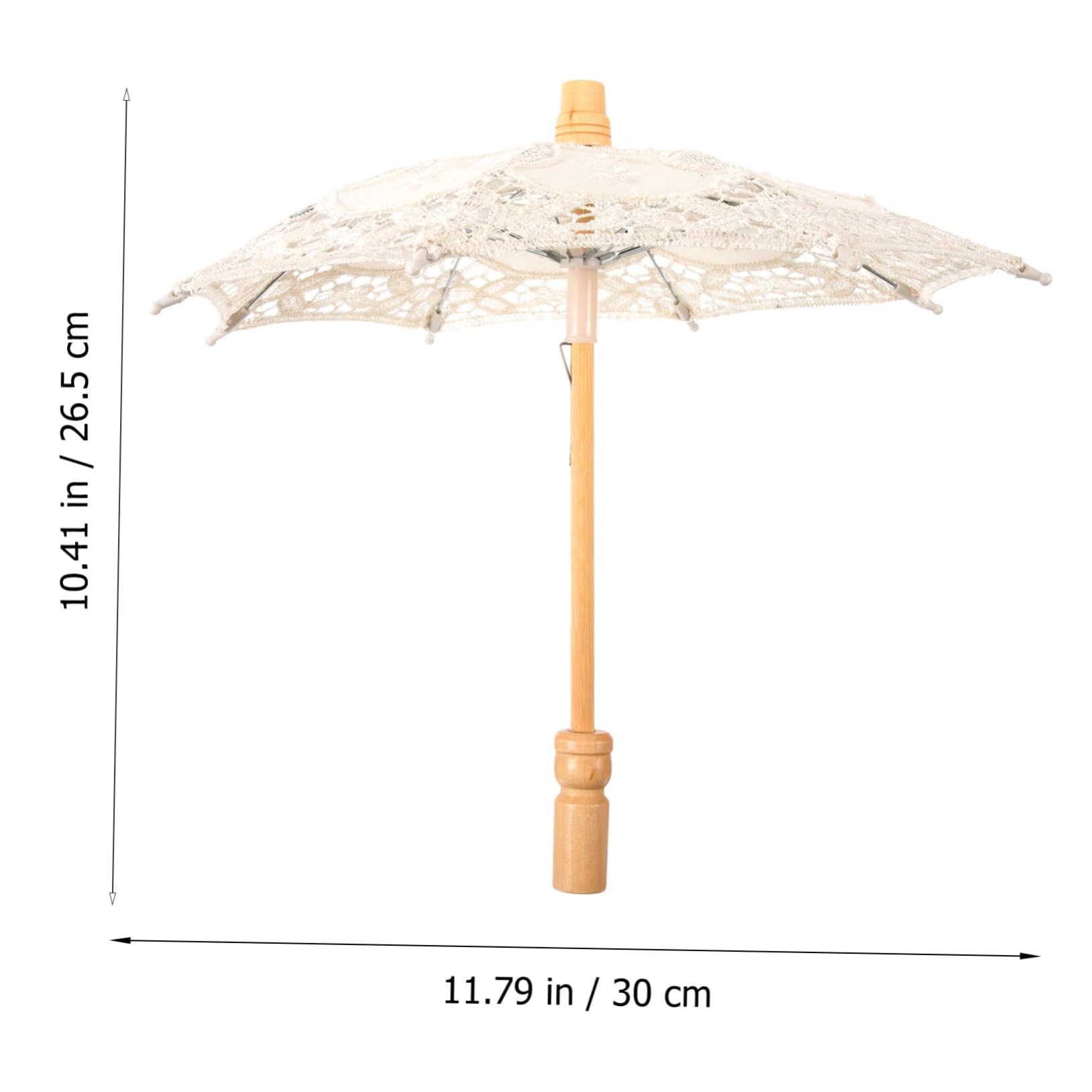 3 Stück Regenschirm für Hochzeiten Eleganter Leichter Brautschirm für Dekoration Fotografie und Veranstaltungen Weißer Schirm mit Griff