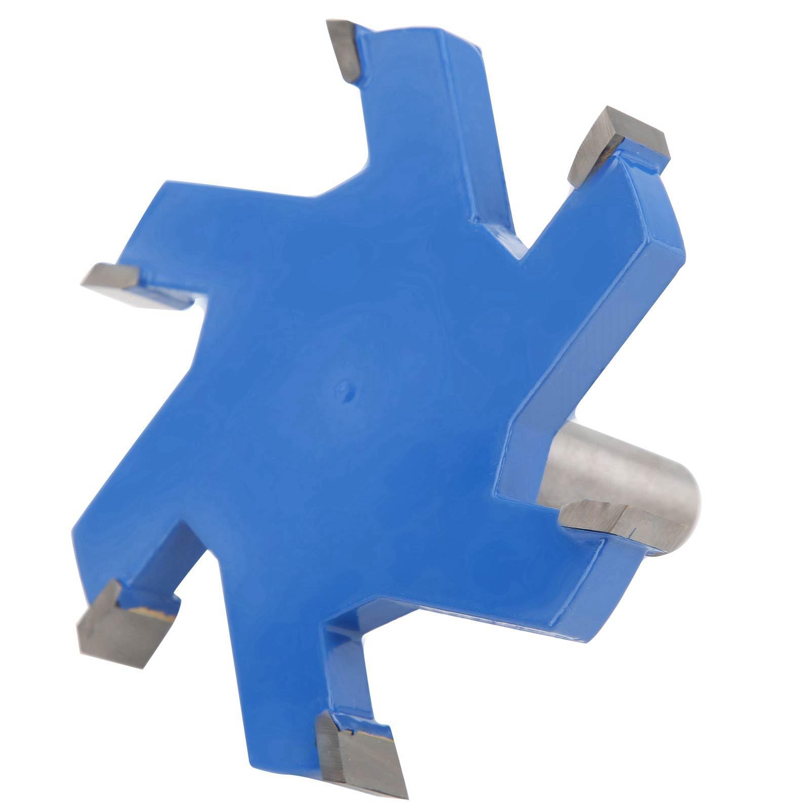 Punta per router a forma di T, con gambo da 12 mm e 6 denti, fresa per la lavorazione del legno, ideale per tagli netti e precisi; rivestimento resistente alle alte temperature e
