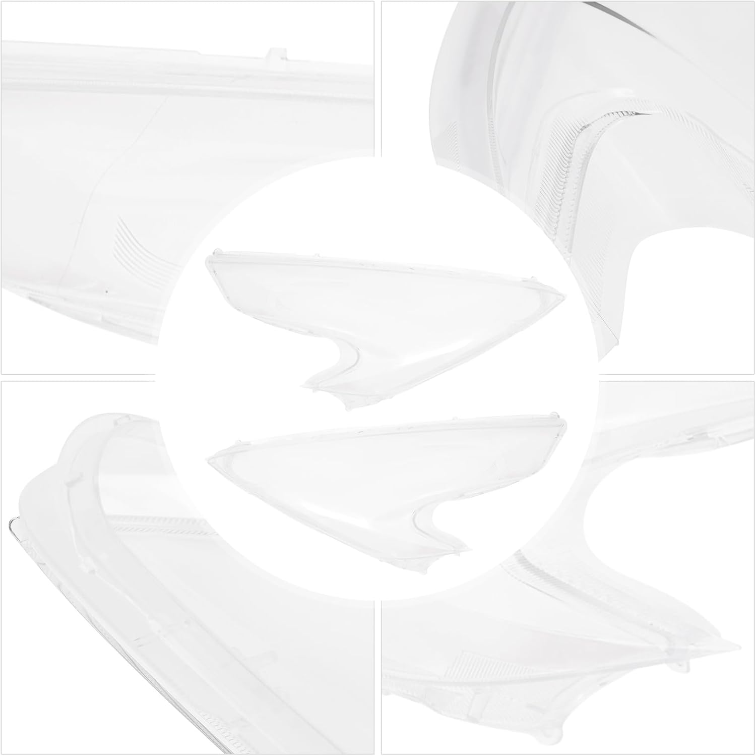 A Pair of Front Headlight Covers for 370Z 2009-2021 Left Driver and Right Passenger Side Headlight Covers Headlamp Lens Covers (1* Pair (Left + Right))