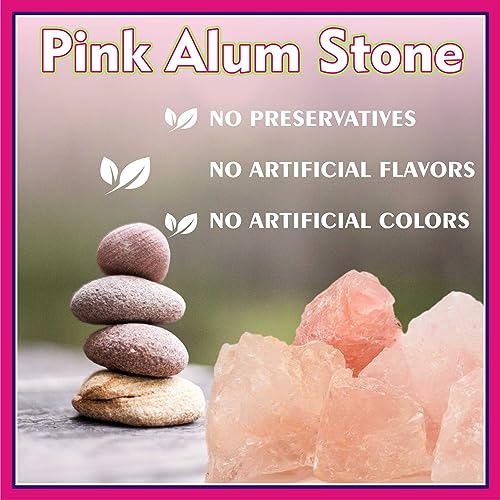 Image of Pink Fitkari Alum for Water Purification, Sores, Teeth Cracks, Skin Care, After Shave, Deodorant - 250 gram