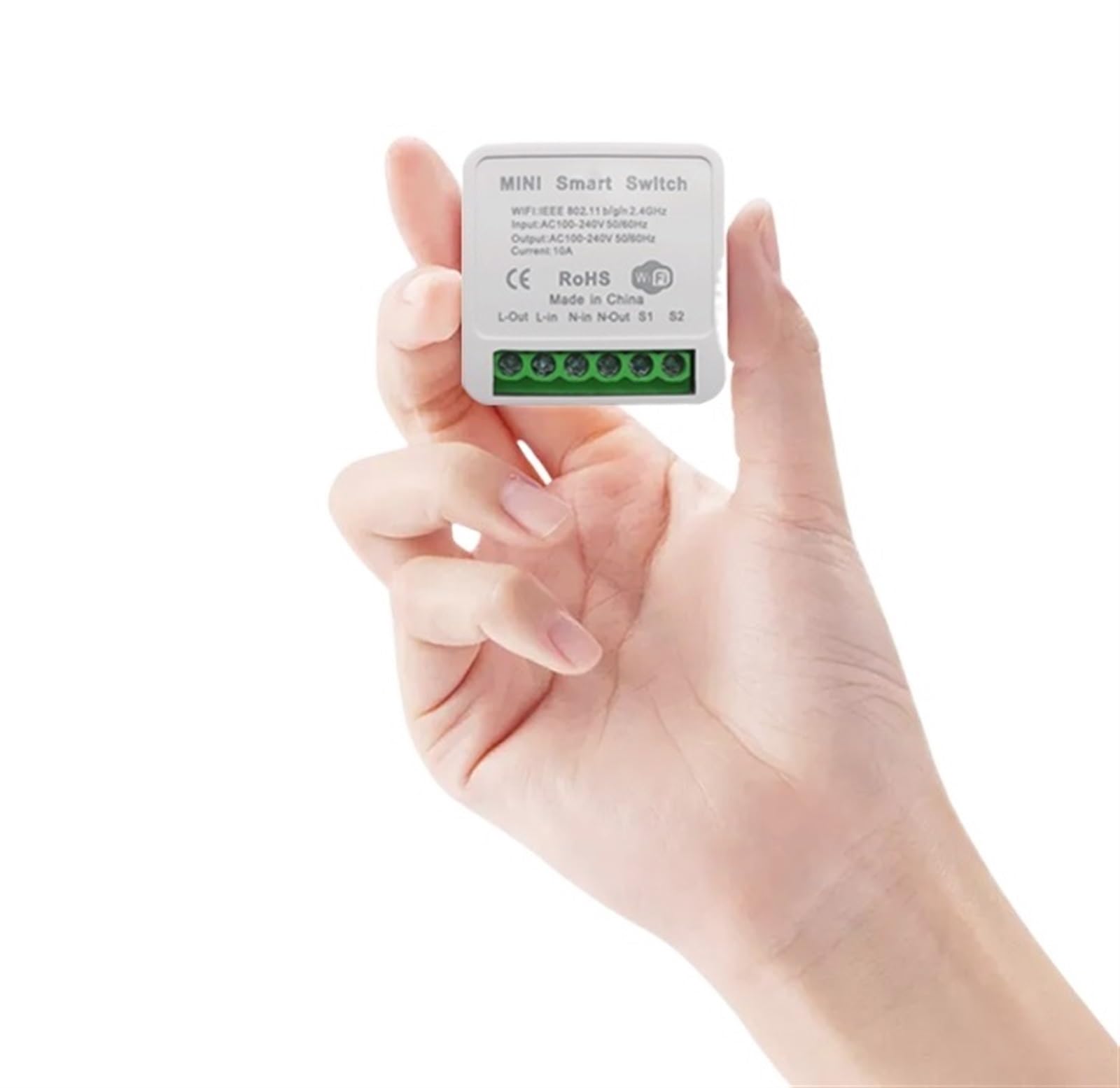DEHIWI Módulo de Interruptor de relé de luz LED Inteligente WiFi, Control Remoto de 2 vías, 16A, por Smart Life, Tuya, Control Remoto, Alexa y Google Home (Color : 16A)