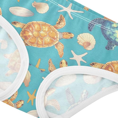 Wusikd Turtles Girls' Underwear Cotton Girls Briefs Soft Toddler Underwear 2T4