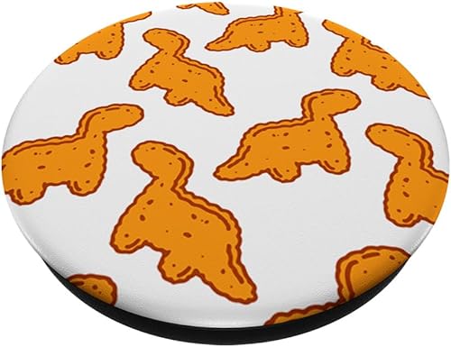 Miniatura 2 de Lindo Dino T-Rex Pollo Nugget Patrón Divertido Tyrannosaurus PopSockets PopGrip Agarre intercambiable para teléfonos y tabletas