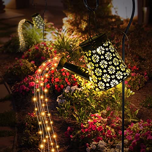 Arrosoir solaire à LED, Fairy Décoration d'extérieur pour jardin, Résister par aux intempéries, métal Décoration Vintage Pour chemin de cour, pelouse Yard Path (avec support) Cover