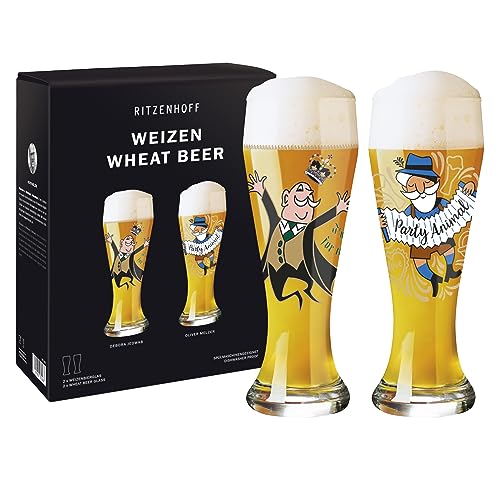 Set Di 2 Bicchieri Da Birra Ritzenhoff 3481003 Con Stampa Digitale Coleottero E Falena, 0,5 L – Lavabili In Lavastoviglie