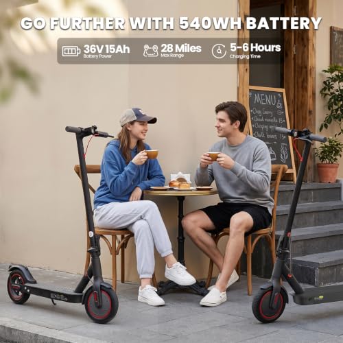 Image of Electric Scooter Adults, 1000W /500W Motor, 28 /21 Miles Max Range, 10'' /8.5 inch Tires All Terrain, 25 /21 MPH Top Speed, Lightweight Commuting E Scooter, Foldable for Adults Teens