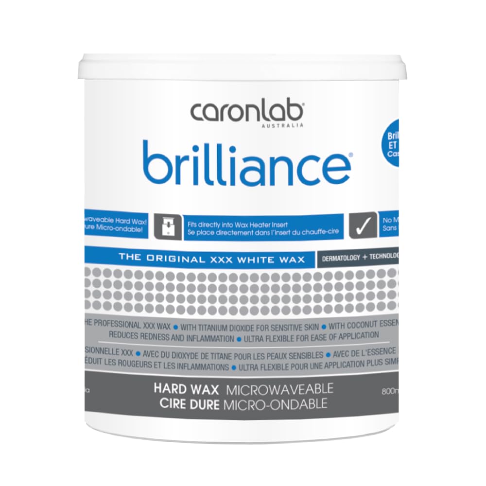 Caronlab Brilliance Hard Wax 27 fl oz Microwaveable Coconut Stripless