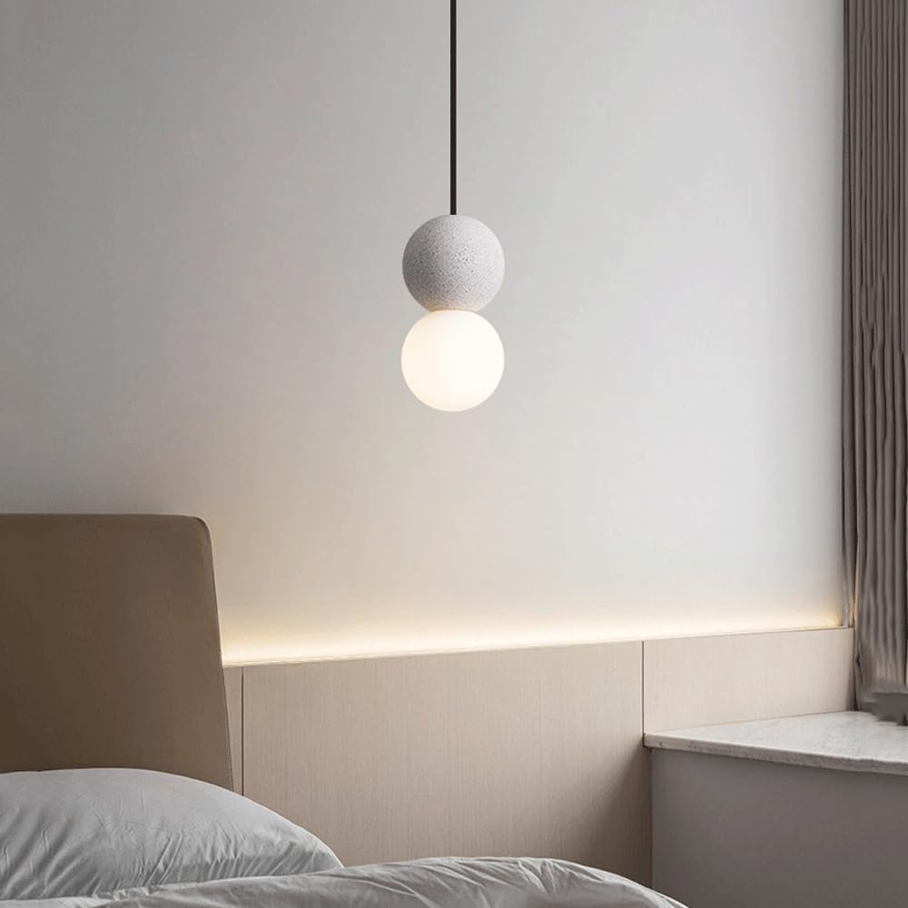 da a Sospensione in Cemento in Stile Industriale, Dario a Una Testa con Sorgente Luminosa G9, Piccola da a Sospensione in Cemento dalla personalità Creativa, apparecchi di illuminazion