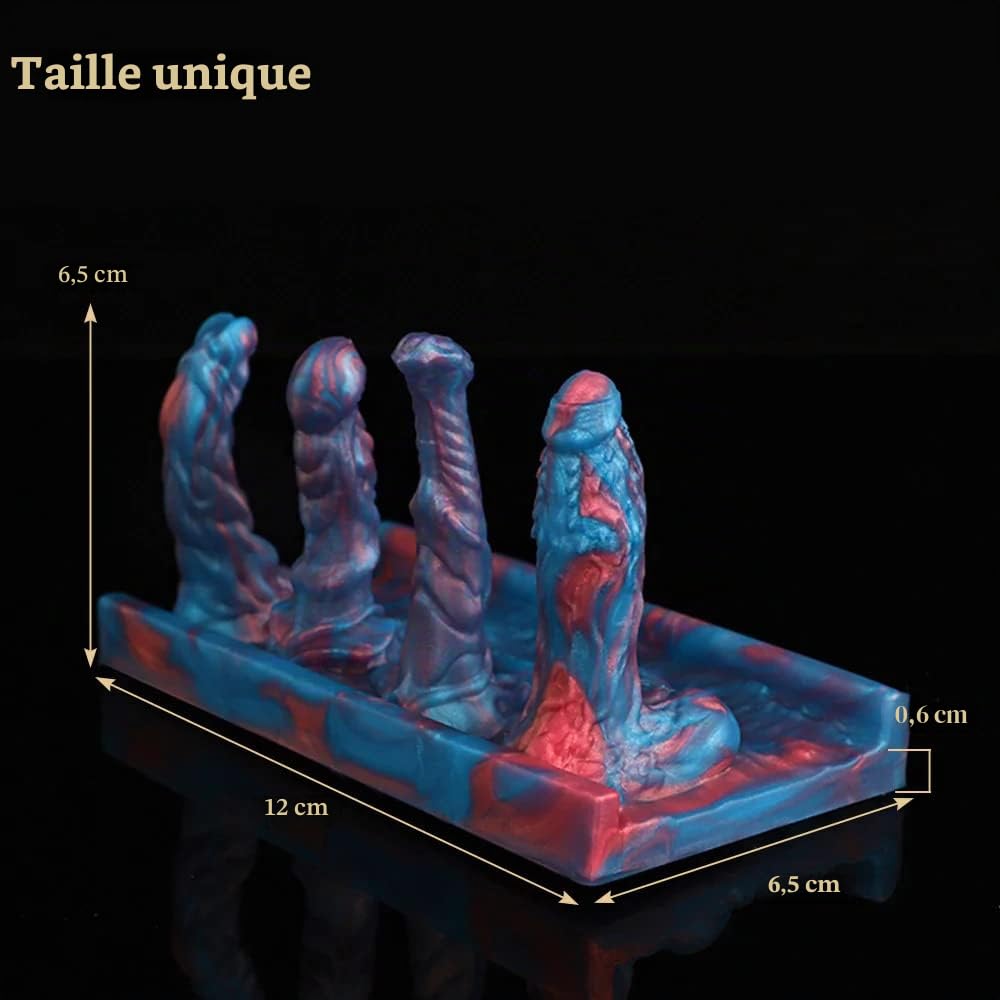Nothosaur Marchandise「Support Téléphone」Petits Godes Support Phone Portable de Bureau, Silicone Station Support Smartphone Accessoires Bureau, Cadeau Amusant Anniversaire Saint-Valentin Jour Poisson