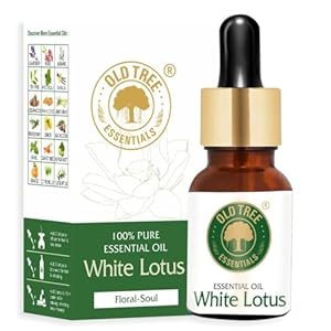 Old.Tree White Lotus Essential Oil for Women (15ml) – Lotus Flower Oil with Dropper for Face, Glowing Skin, and Home Fragrance – Massage Oil for Relaxation and Soothing Skin