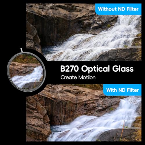 Artman 49mm Putter Variable ND Lens Filter, ND2–ND400 ND Filters (1-9 Stops) 36 Multi-Layer Coatings Import German B270 Glass Adjustable Neutral Density Filter for Camera Lens (Luma X Series) — view 5