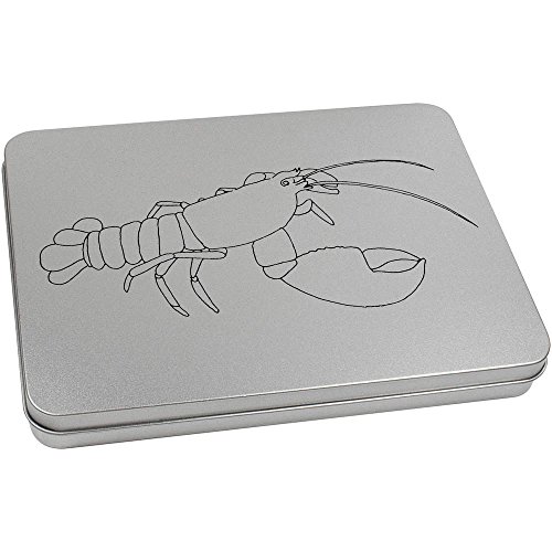 Azeeda 220mm 'Florida Cray Lobster' Metal Hinged Tin/Storage Box (TT00071832)