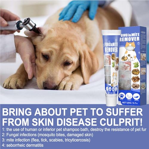 KOAHDE Haustier-Milben-Repellent-Creme,Haustier-Milben-Repellent-Creme,Grasmilben Sparset für Hunde,Anti Milben für Hund,Hautpflege Milben Hund Grasmilben Bekämpfen,Pet Mite Repellent Cream