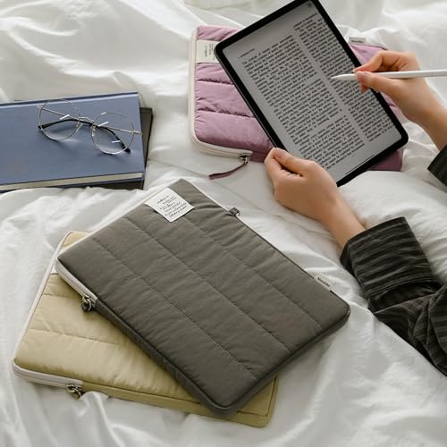 Image of Monolike Archive 247 Cushion Tablet Pouch 11inch, Purple - Padded Protective Sleeve for iPad Pro /Air, Soft Vintage Style Case