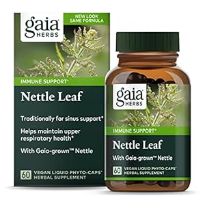 Gaia Herbs Stinging Nettle Leaf – Respiratory & Immune Health Support* – Supplement with Stinging Nettle Leaf Extract – Vegan, Gluten-Free, Soy-Free – 60 Liquid Phyto-Caps (30 Servings)