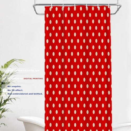 Rideau de douche rétro rose Batmerry en polyester imperméable pour baignoire