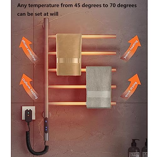 Sèche-serviettes électrique mural anti-humidité en acier inoxydable pour la maison