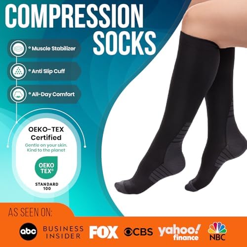 Compression Socks for Women & Men (20-30 mmHg) Support for Flying and Travel, Nurses, Sports and Everyday Wear - 2