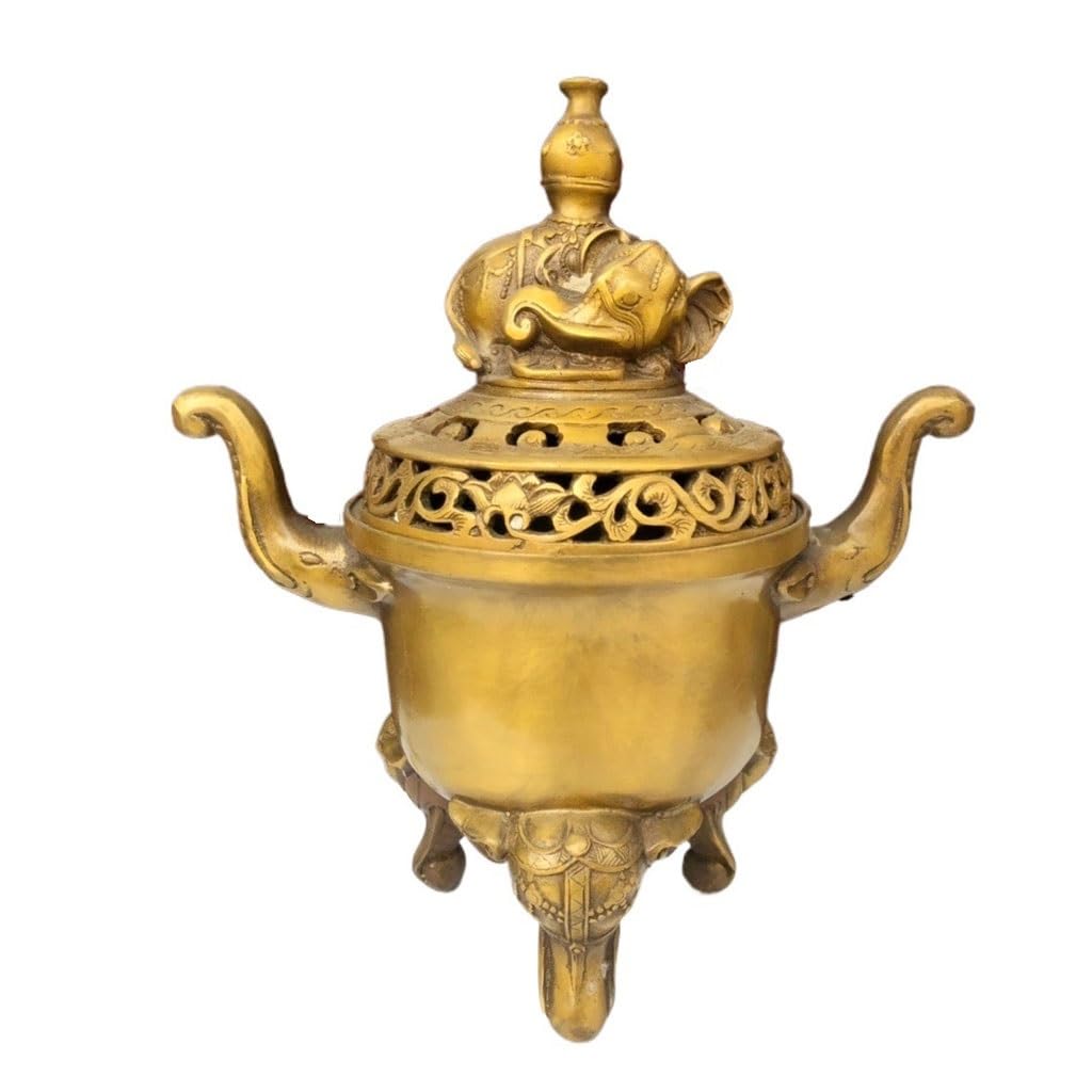 Incense Burner Incense Burner Ornaments Copper Antique Brass Home Decoration Meditation Accessories Waterfall Incense Burne