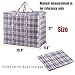 Hiceeden 9 Pack 108L Checkered Moving Storage Bags, Extra Large Travel Plaid Bag Alternative to Moving Boxes, Dorm Laundry Tote Organizer with Zipper and Handle for Clothes, Bedding, Red/Blue/Black