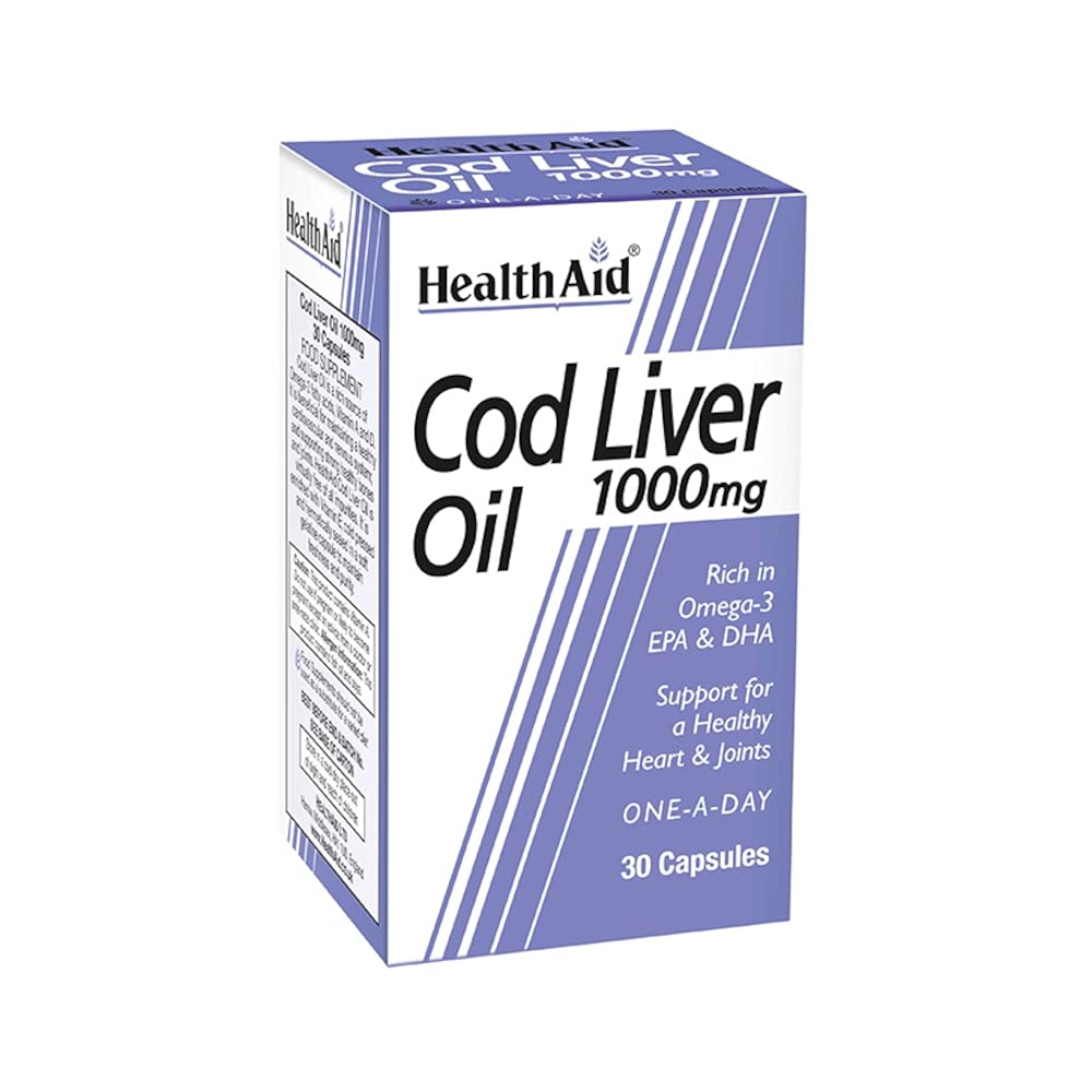HealthAid Cod Liver Oil 1000mg, 30 Capsules