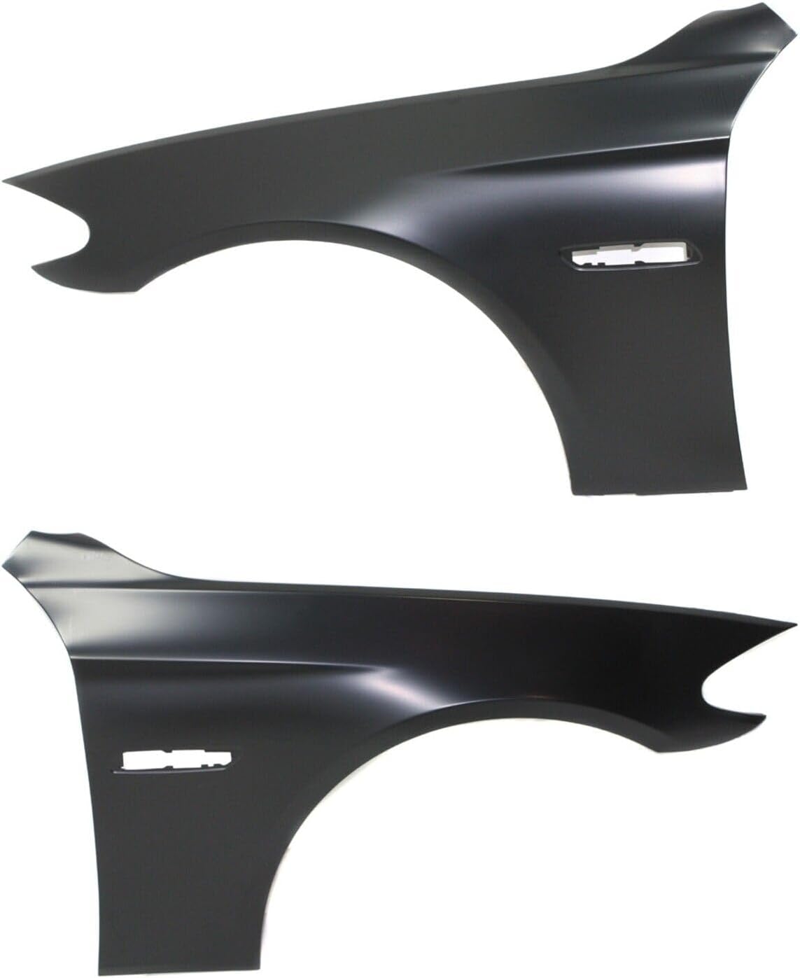 Replacement Fender Set For 2011-2016 BMW 528i Front Primed Steel w/Molding Holes Pair