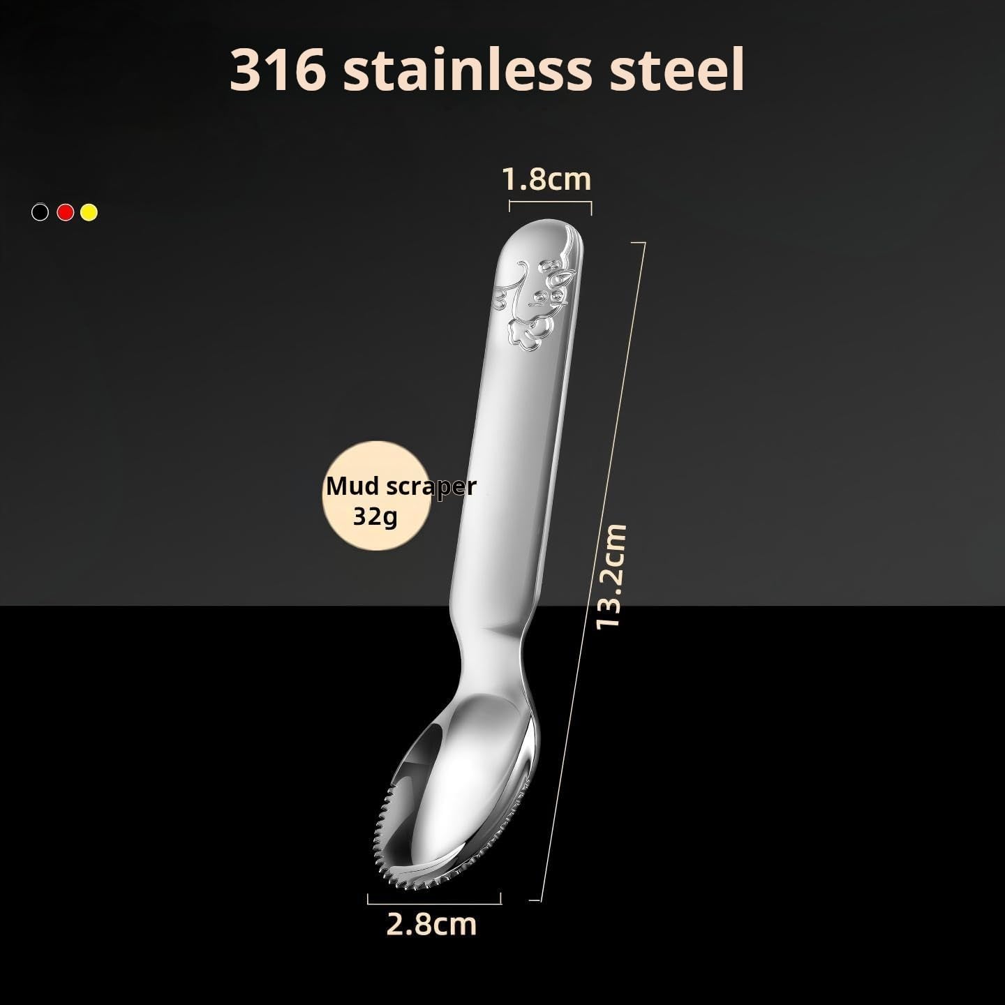 316 Stainless Steel Fruit Scraper Spoon with Storage Case, Food Masher Spoon Tool, Apple Banana Avocado Puree Maker, Stainless Steel Kitchen Utensil for Fruit Preparation