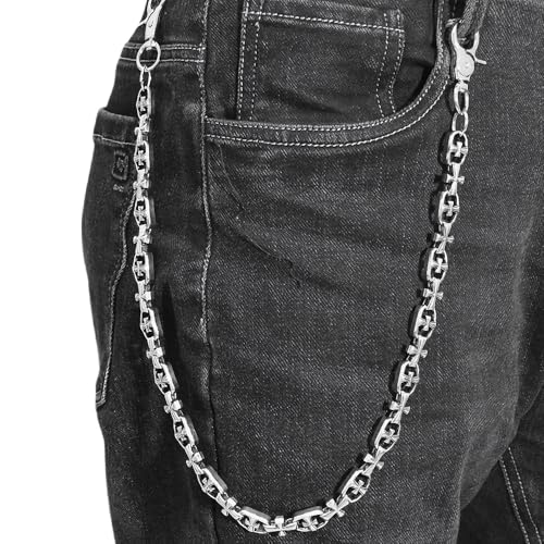 Image of Gothic Pants Chain Wallet Keychain Edgy Punk Hip Hop Waist Accessory for Jeans, Streetwear Women Men