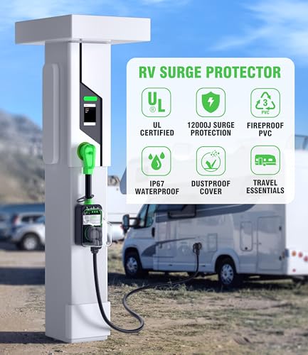 RV Surge Protector 50 Amp Waterproof, Upgraded 12000 Joules RV Power Protector (Safety-Certified) - image 5