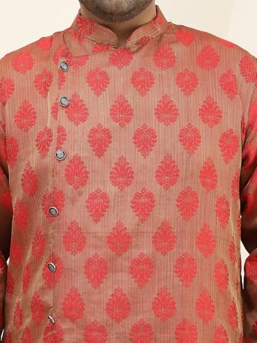 Image of SOJANYA Plus(Since 1958) Men's Pure Cotton Kurta with White Embroidery