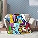 SEADANCE Geometry Cartoon Dash Blanket Soft Flannel Throw Blanket Cozy Bedding for Couch Sofa Bed for Children Kids Adult Gifts All Seasons 50
