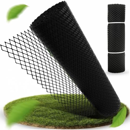 Florade Rejilla de protección para césped – Rejilla de plástico transitable – Piedras de plástico para césped alternativo – Piedras de rejilla de césped – Panal para estabilizar el suelo – Jardín y