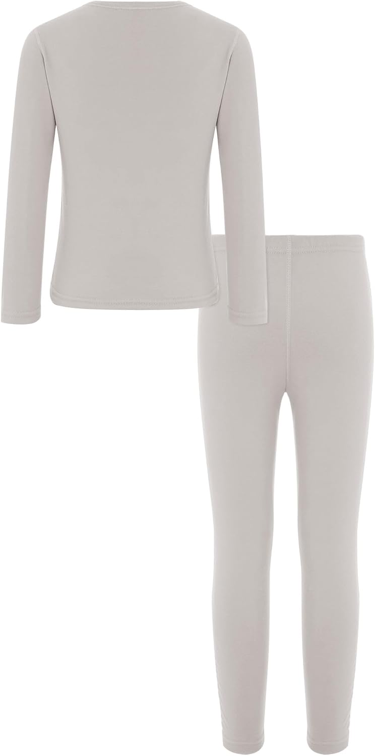 Hansber Thermal Underwear for Kids Girls Boys Thermal Long Johns Underwear Base Layer Long Sleeve Tops with Leggings
