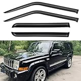 Window Visors Rain Guards for 2006-2010 Jeep Commander, Out-Channel Window Vent Wind Deflectors Visors Shades for 06-10 Jeep Commander