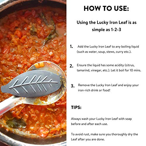 Original Lucky Iron Leaf 2-Piece Bundle - Includes - 1 Lucky Iron Leaf + 1 Lucky Iron Natural Protection Oil. Maintain Your Lucky Iron Leaf Cooking Tool with Our formulated Protection Oil