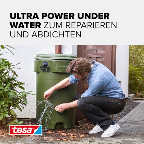 tesa Ultra Power Under Water Transparent - wasserfestes Klebeband - Abdichtungsband für Pool, Zelt und Dachrinne - starke Klebeleistung für Reparaturen sogar unter Wasser - 1 x Rolle - 1,5 m x 50 mm