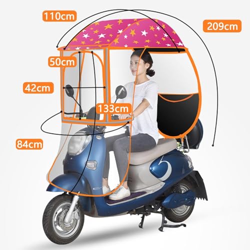Mobility - Toldo impermeable para scooter con tiras reflectantes y bolsillos de almacenamiento, toldo universal para motocicleta eléctrica para protección contra la intemperie