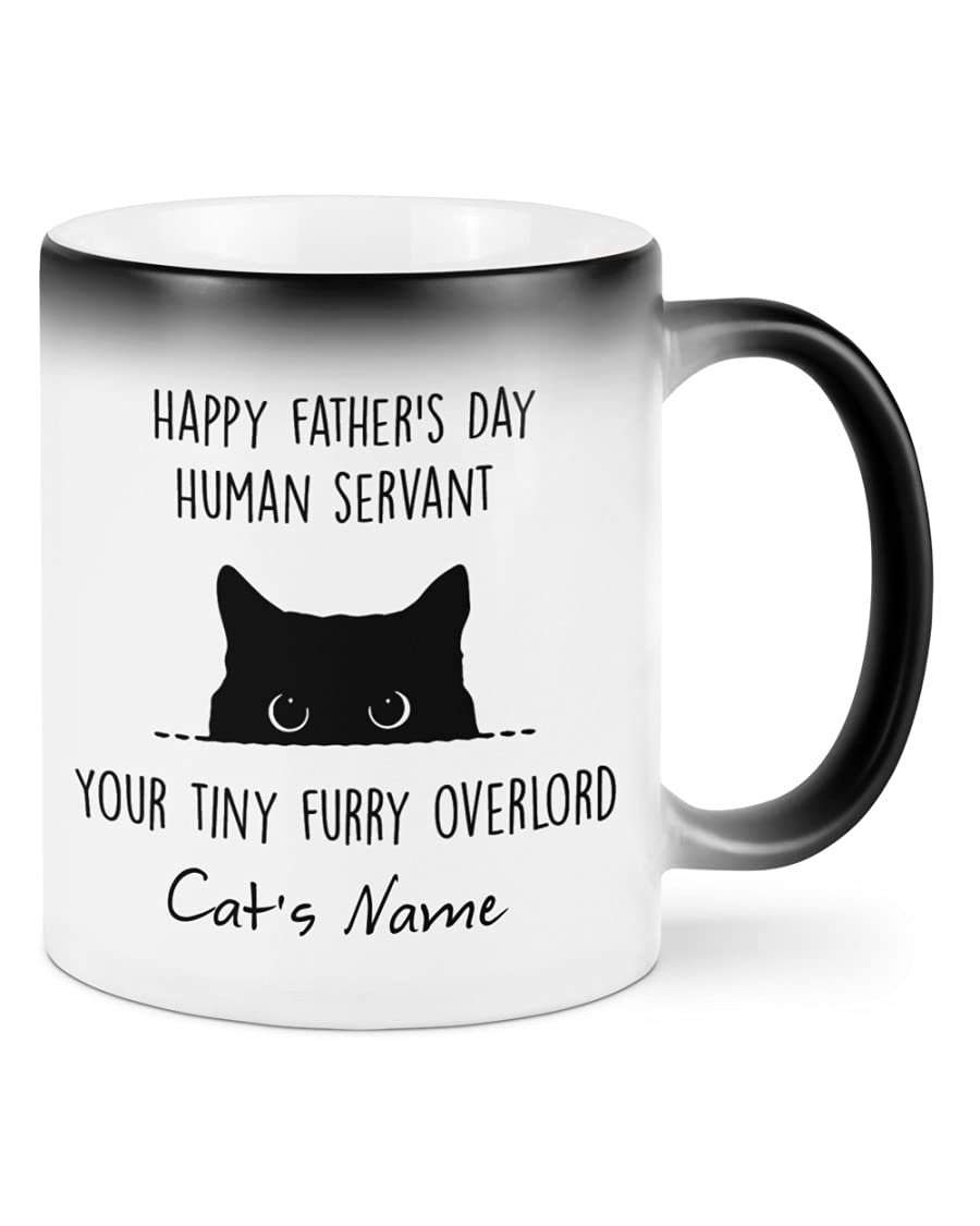Amazon.com: Lafine Personalized Funny Black Cat Mug Happy Mother's Day  Father's Day Human Servant Your Tiny Furry Overlord Gifts For Cat Lover, :  Home & Kitchen