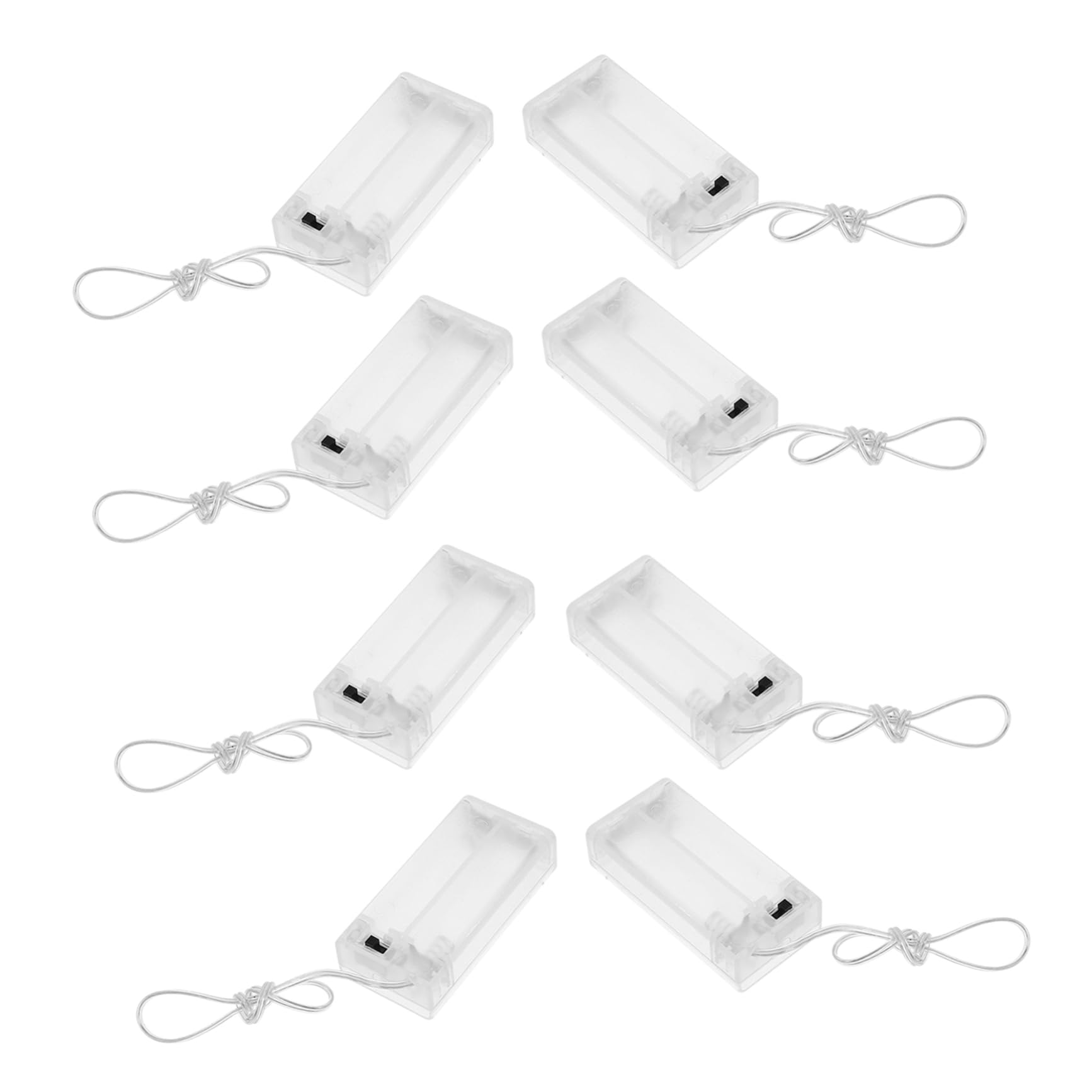 2 Sätze Aa Batteriehalterung Mit Schalter Transparentes Kunststoffgehäuse Für Lichterketten Robuste Und Langlebige Batteriebox Für Verwendung Ersatzbatteriehalter Für 10 Stück * 2