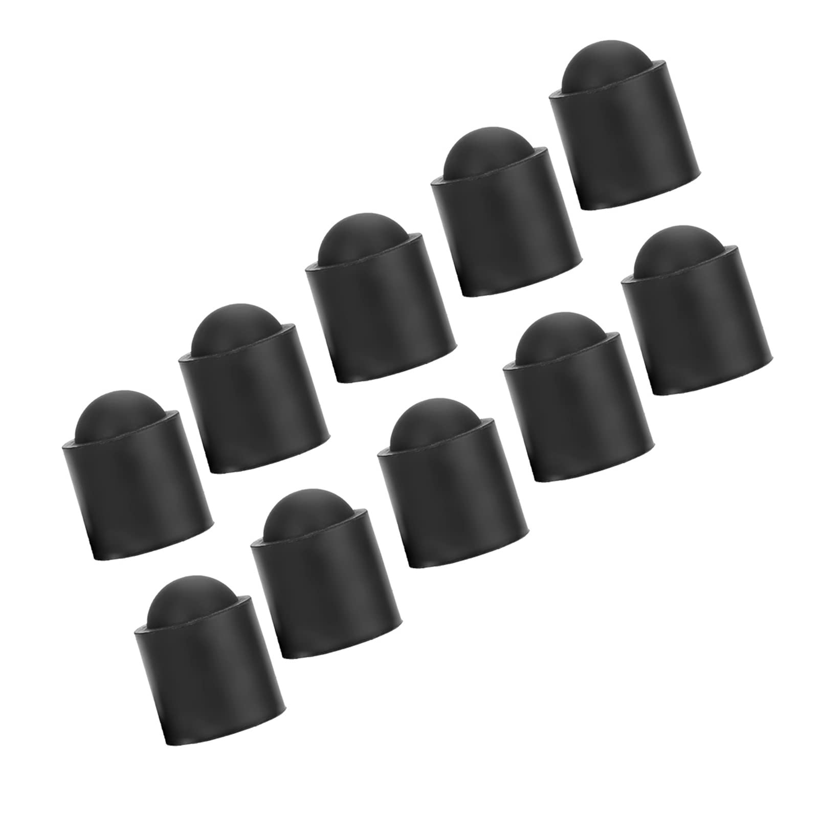 Syrisora 10pcs Pool Cue Tip Rubber Cover Billiards Cues Stick Accessory (Black)