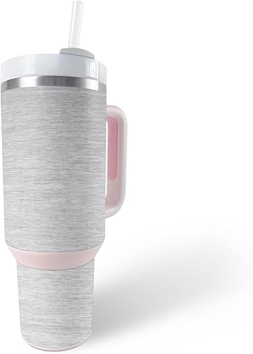 Miniatura 5 de MightySkins Skin - Vaso de vinilo compatible con Stanley The Quencher H2.0 FlowState de 40 onzas, diseño de azulejos de gato, funda protectora,