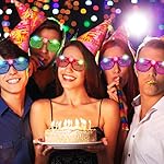 iGeeKid 50 Pack LED Glasses Light Up Party Glasses Glow In The Dark Party Supplies Shutter Neon Toys Flashing Glasses Party - Image 5
