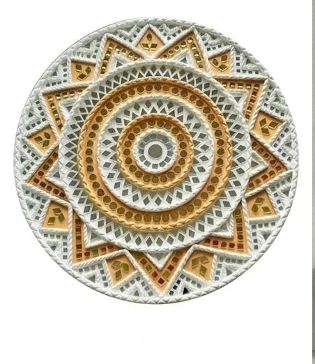 Vivid Aesthetic Lippan Art Panel | Decorative Mud Mirror Work for Wall | Authentic Handmade Indian Clay Art Wall Accent for Home Styling & Luxury Gifting-image-46