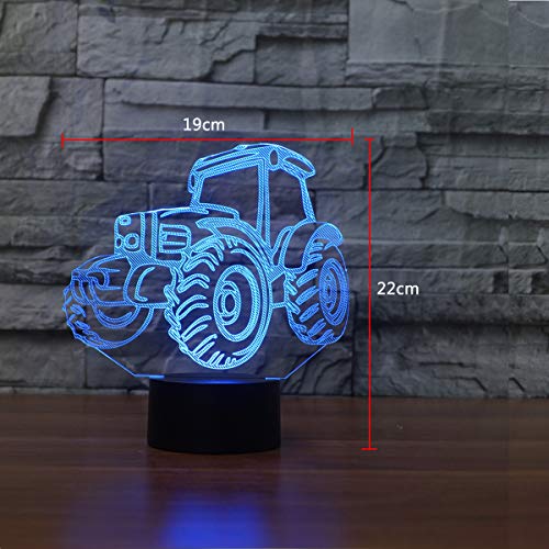 3D Illusion Lampe LED Nachtlicht, EASEHOME Optische 3D-Illusions-Lampen Tischlampe Nachtlichter 7 Farben… – Bild 4