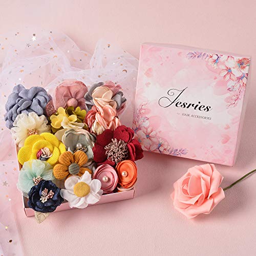 15 Pack Baby Girls Hair Clips Hair Bows Fully Lined Non Slip For Fine Handmade Hair Accessories For Newborn Infant Toddler Kids Medium #TOP2