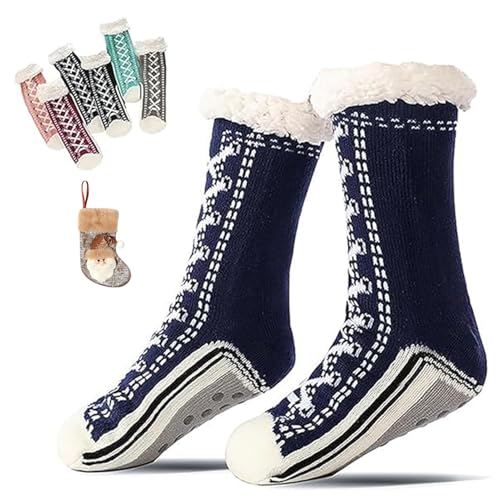 Documentw Ultra Thick Cashmere Slipper Home Socks, Indoor Winter Footwear, Christmas Sock Slipper Socks