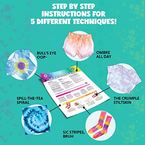 Doodlehog Easy Tie Dye Party Kit for Kids, Adults, and Groups. Create