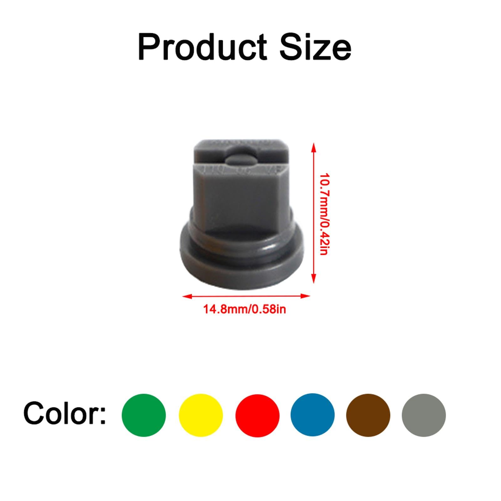 SEIWEI 36 Pcs Flat Fan Nozzle Combination POM Nozzles with 6 Sizes for Agricultural Applicator and Plant Protection Drone Equipment, Easy to Use