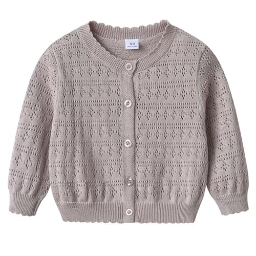 Girls' Cardigans Lace Knit Button Front Sweater Long Sleeve Button Cardigans Summer Fall Outerwear Clothes School Uniforms