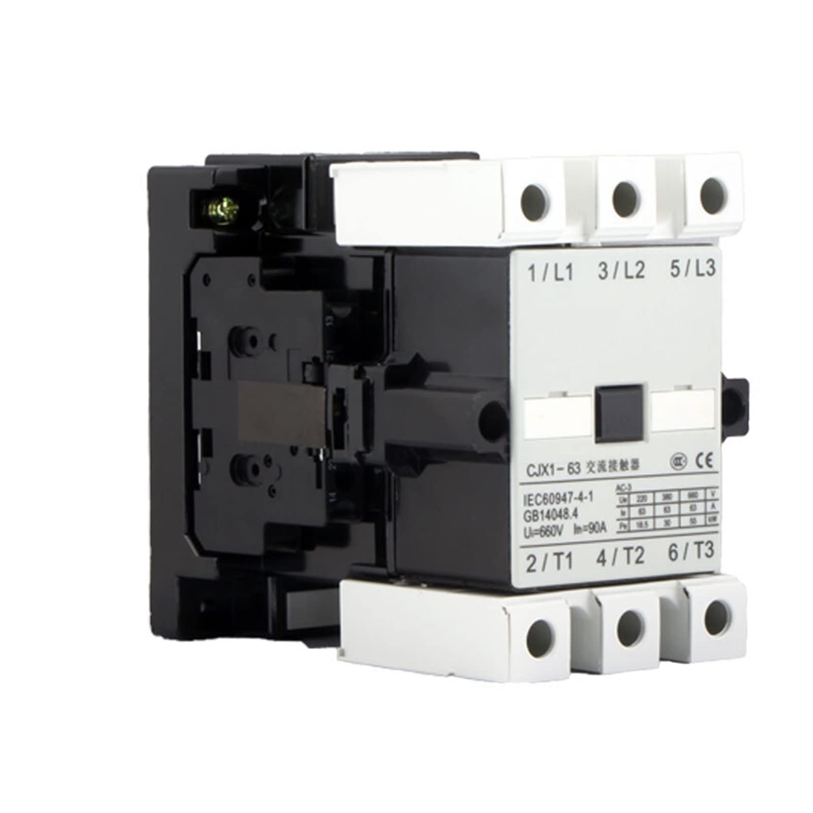 KKCZOFMJ Contactor AC contactor CJX1-45/22 CJX1-63/22 CJX1-75/22 CJX1-85/22 220V380V110V45A63A75A85A Main Contact 3NO.Additional Contact 2NO + 2NC.(Cjx1-63a 380v)